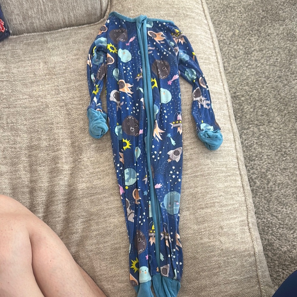 Little Sleepies Blue Celestial Footies